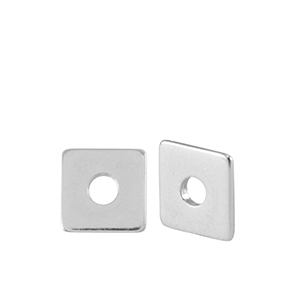 DQ European metal beads disc square 5mm Antique Silver (nickel free)