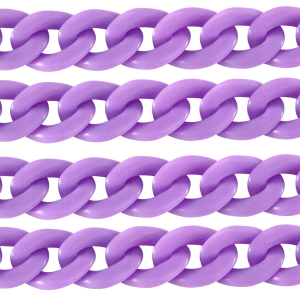 Acrylic chain 29mm matt Petal Purple