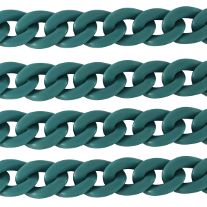 Acrylic chain 22mm matt Petrol Blue