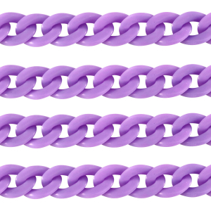 Acrylic chain22mm matt Petal Purple