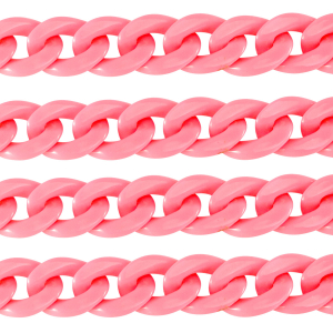 Acrylic chain 22mm shiny Hot Pink