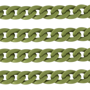 Acrylic chain 18mm matt Grove Green