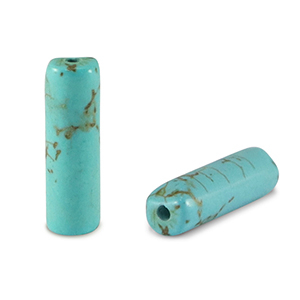 Natural stone beads Howlite tubes Turquois