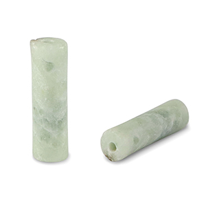 Natural stone beads Marble tubes Light Green