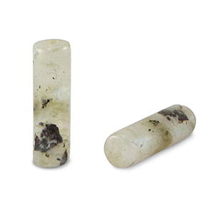 Natural stone beads Labradorite tubes Greenish Grey