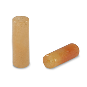 Natural stone beads Aventurine Quartz tubes Copper Orange