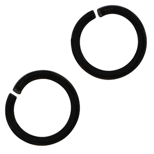 Colourful jewellery findings jump rings Black