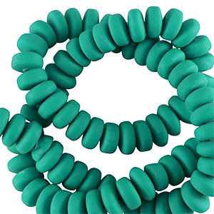 Polymer beads rondelle 7mm Mayan Green