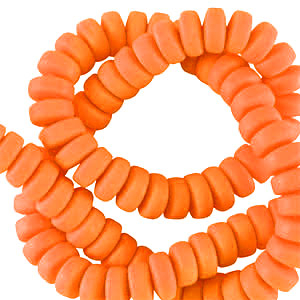 Polymer beads rondelle 7mm Bright Orange