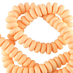Polymer beads rondelle 7mm Sunset Orange