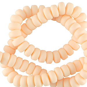 Polymer beads rondelle 7mm Peach Orange