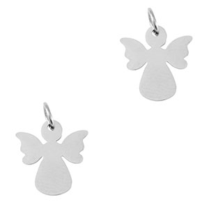 Stainless steel charms angel Silver