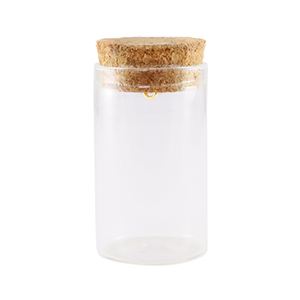 Wish bottle with cork 5x3cm Transparent