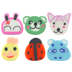 Polymer beads animal mix Multicolour