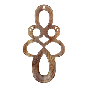 Resin pendants baroque glitter Multicolor Brown