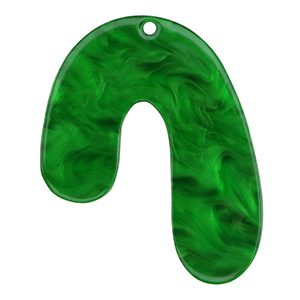 Resin pendants organic Emerald Green