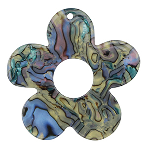 Resin pendants flower Multicolor Marble