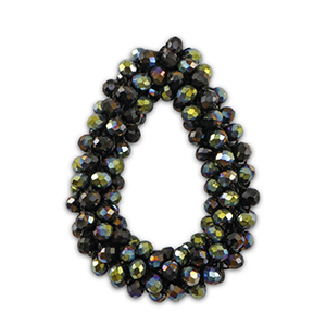 Top Faceted charms drop Midnight Blue AB