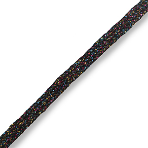 Ribbon Black-Multicolour Glitter
