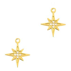 Stainless steel charms star Gold