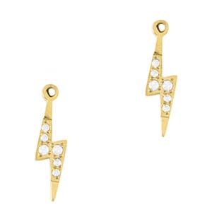 Stainless steel charms thunder Gold