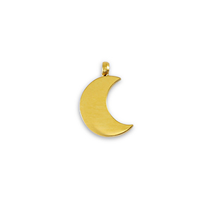 Stainless steel charms La Luna moon Gold