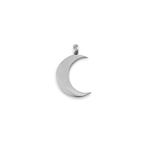 Stainless steel charms La Luna moon Silver