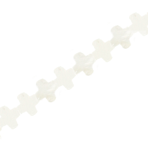 Shell beads cross White