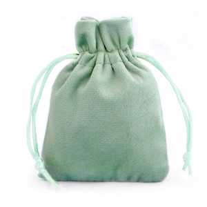 Jewellery Velvet Bag Green Ash