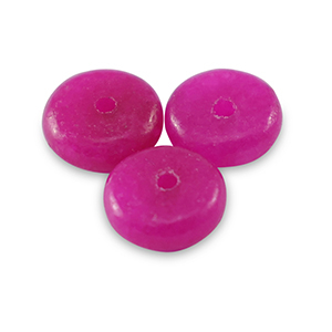 Natural stone beads Marble and Calcite rondelle 6mm Magenta Pink