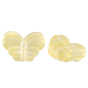 Glass beads butterfly Yellow
