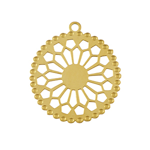 Stainless steel charms bohemian 20mm Gold