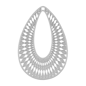 Stainless steel charms bohemian drop Silver