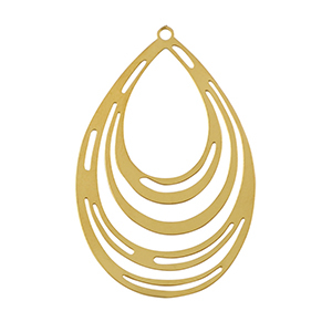 Stainless steel charms bohemian drop Gold