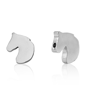 Stainless steel beads horse Silver
