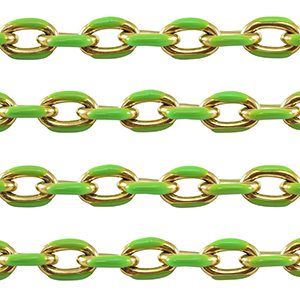 Stainless steel findings belcher chain&nbsp;anchor cable Gold-Green