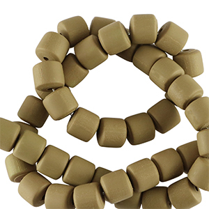 Polymer beads 6mm Ochre Brown