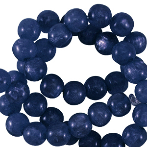 Polaris beads round 4 mm Mosso Royal Blue