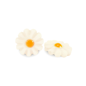 Shell beads flower White-Yellow Orange
