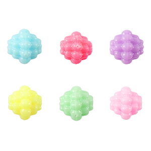 Acrylic look beads Multicolour Pastel