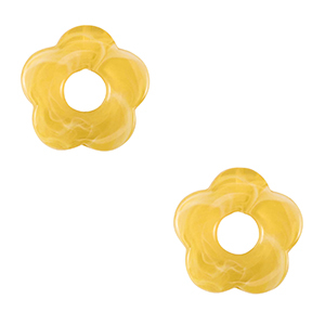 Acrylic charms flower Yellow