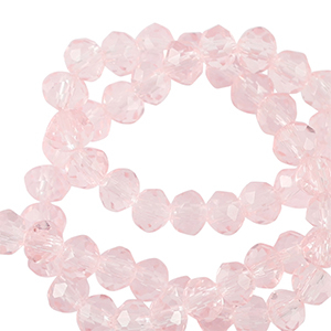 Top faceted beads 4x3mm disc Palace Rose