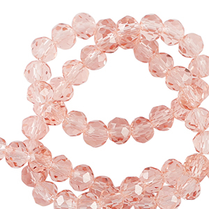 Top faceted beads 3x2mm disc Dusty Pink