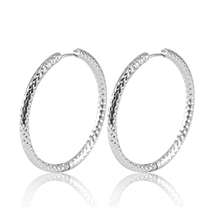 Stainless steel earrings creole 23mm Silver