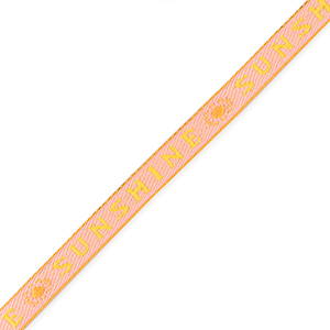 Ribbon text "sunshine" Yellow-Pink