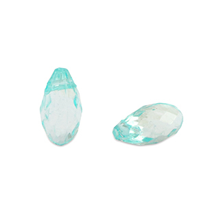 Acrylic beads drop Ocean Blue Transparent