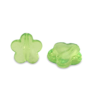 Acrylic beads flower Spring Green Transparent