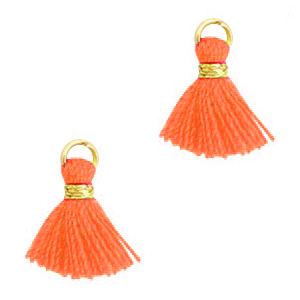 Tassels 1.2cm Gold-Fiery Orange