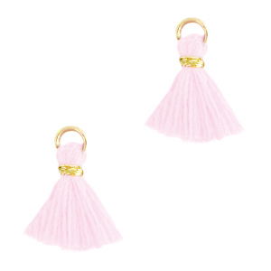 Tassels 1.2cm Gold-Country Pink