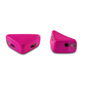 Tile beads triangle Magenta Pink